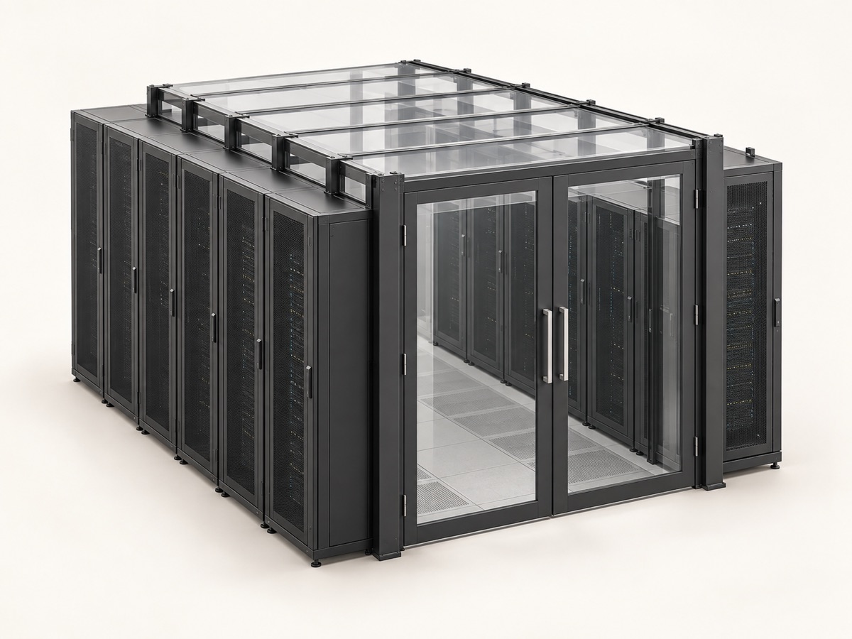 Illustration of data center aisle containment