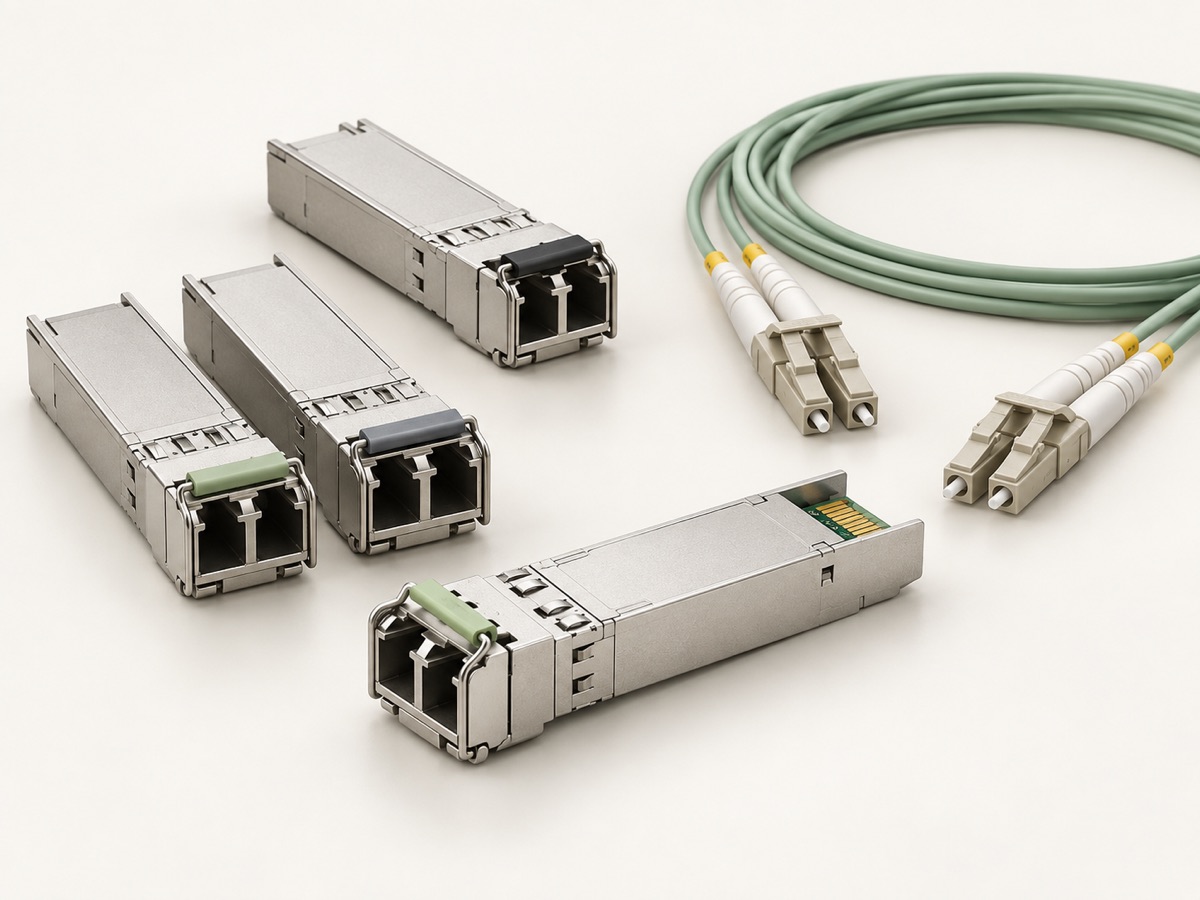 Illustration of optical transceivers and interconnects